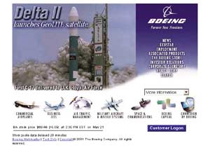 Рис. 1. Главная страница сайта boeing.com