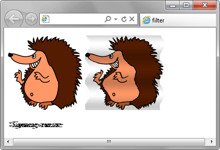 Добавление волн к рисунку и к тексту